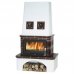 Laponie с ТО - фронтальная печь в деревенском стиле с теплообменником