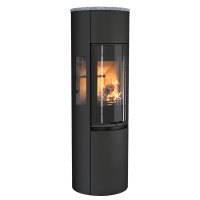 Contura 596G:3 Style - черная печь со стеклянной дверцей, верхняя панель - талькомагнезит