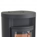 Contura 620G:1 Style - камин-печь черного цвета со стеклянной дверцей, теплая полка