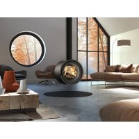 Odin Tunnel - подвесной камин-печь со сквозным круглым стеклом