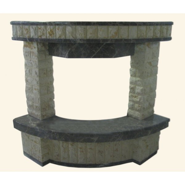 мраморный портал для углового камина