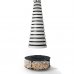 LOFT - 20 - круглый камин с черно-белым куполом, круговая дровница